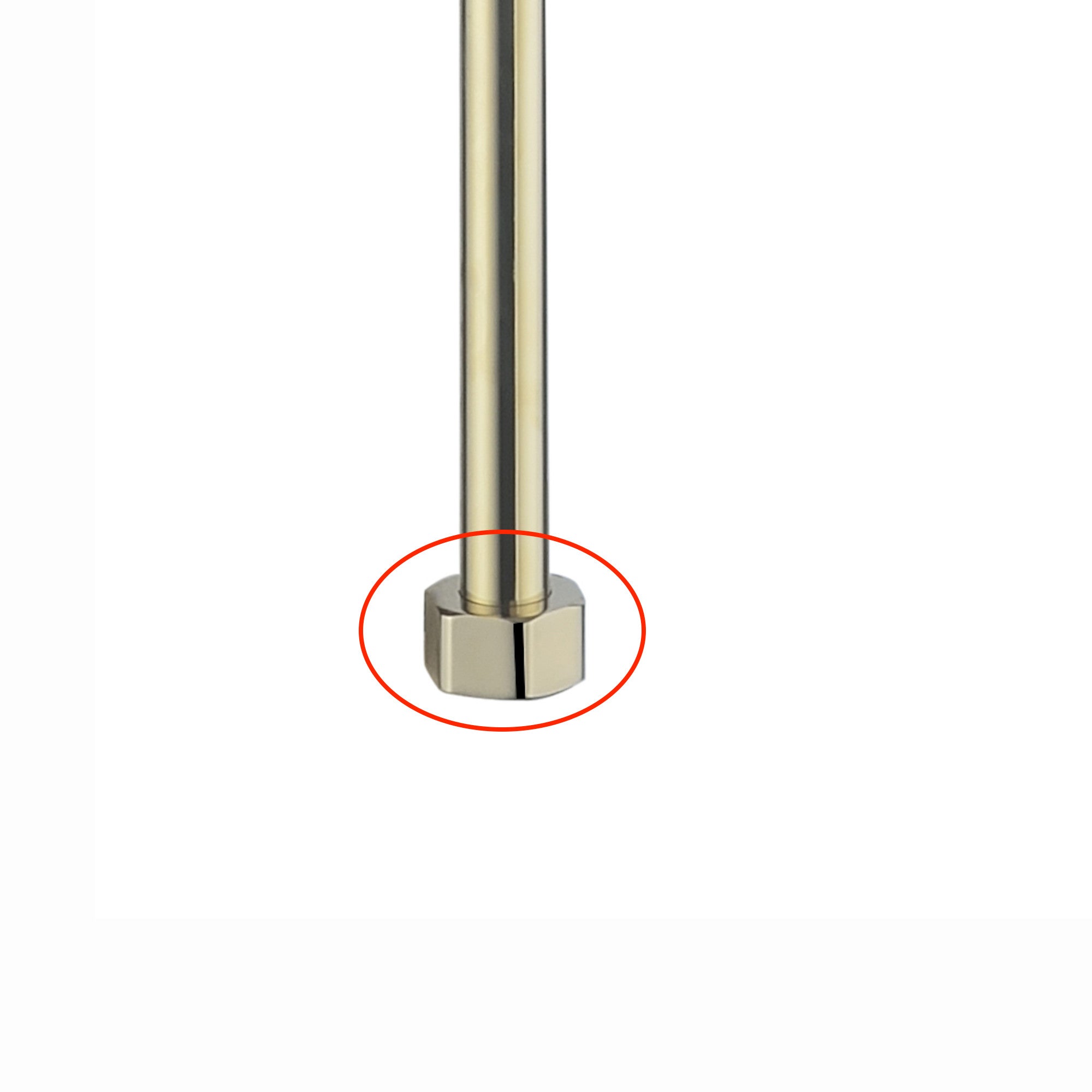 Riser rail 3/4" nut with olive for G11 - gold